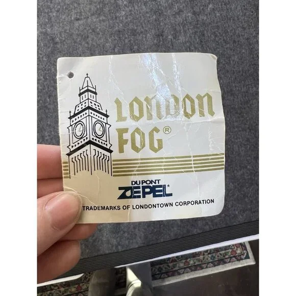 Vintage London Fog Purple Collared Trench Rain Coat With Liner Size 12 Reg - Picture 8 of 9